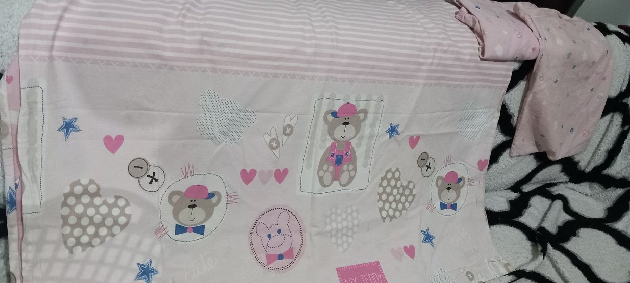 Pembe Baskılı Bebek Nevresim Takımı - Görsel 2