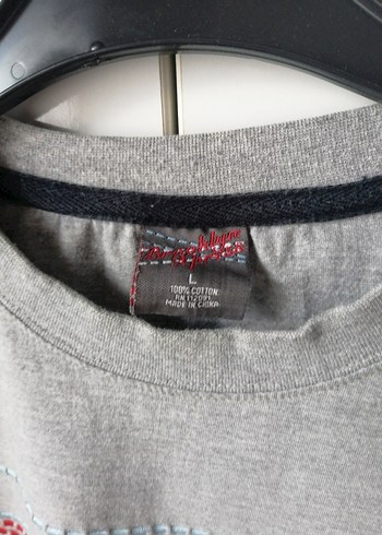 Diğer Gri Baskılı Oversize Spor Tişört