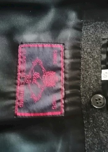 Düğmeli Gri Erkek Uzun palto - Görsel 2