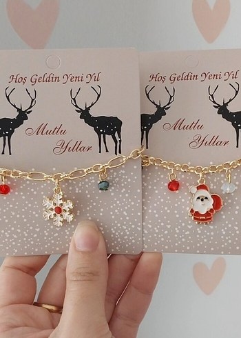 Yılbaşı temalı charm bileklikler adet fiyatıdır - Görsel 2