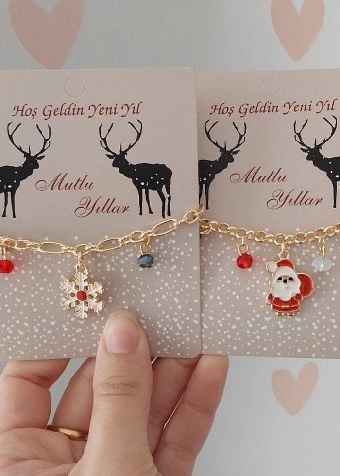 Yılbaşı temalı charm bileklikler adet fiyatıdır - Görsel 2