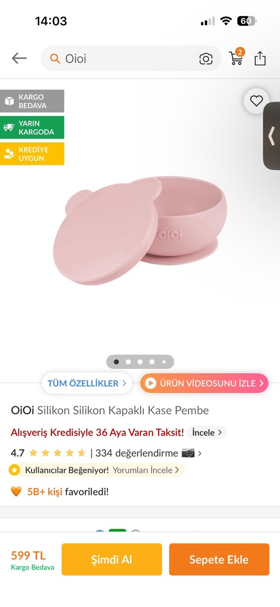 OiOi Pembe Silikon Çocuk Tabak Seti - Görsel 3