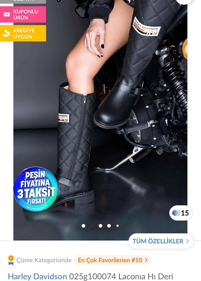 Harley kadın çizme - Görsel 3