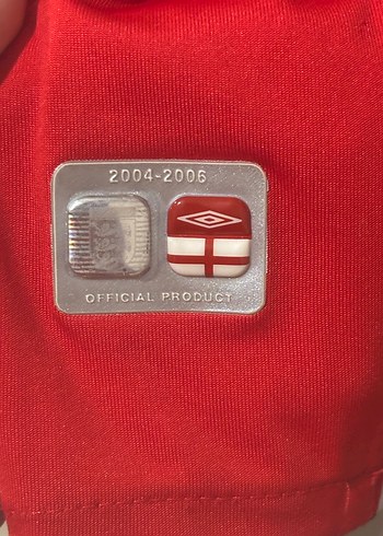 s Beden kırmızı Renk Umbro Orijinal İngitere 2004-2006 Milli Takım Forması
