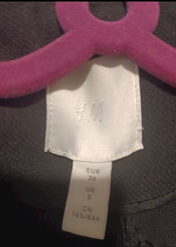 s Beden H&M Siyah Düğmeli Bayan Kaban