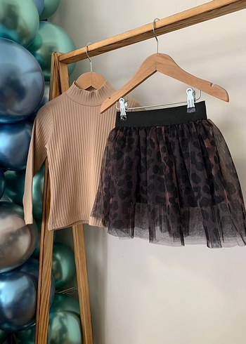 Leopar Desenli Kız Çocuk Etek - Görsel 3