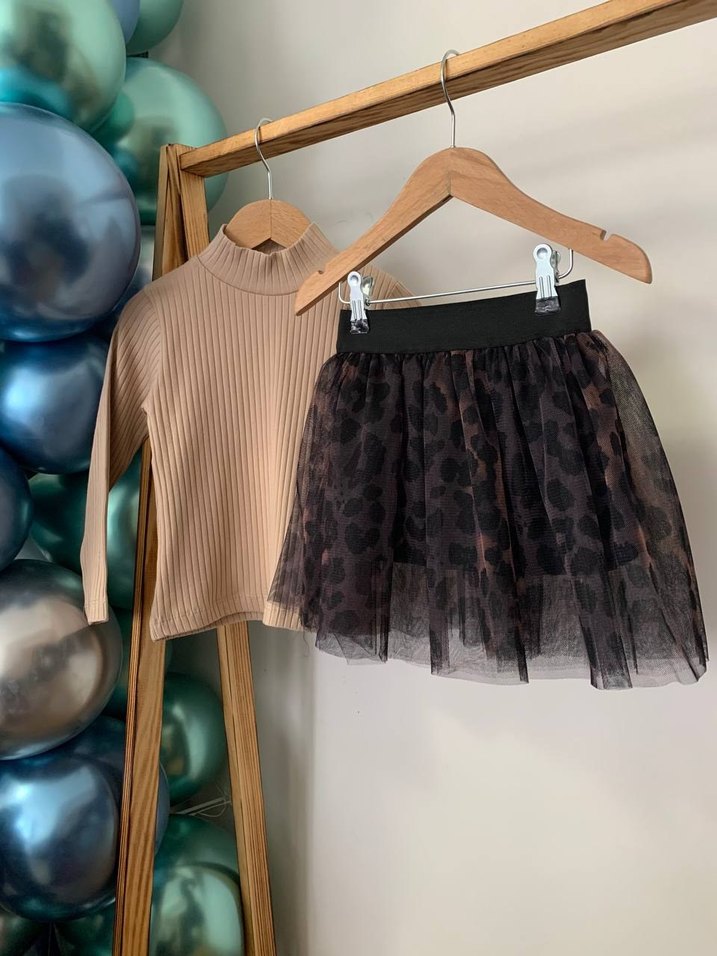 Leopar Desenli Kız Çocuk Etek - Görsel 3