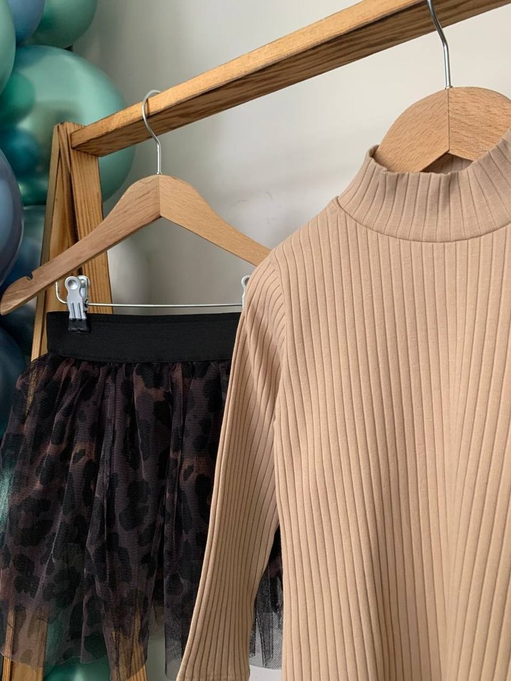 Leopar Desenli Kız Çocuk Etek - Görsel 4