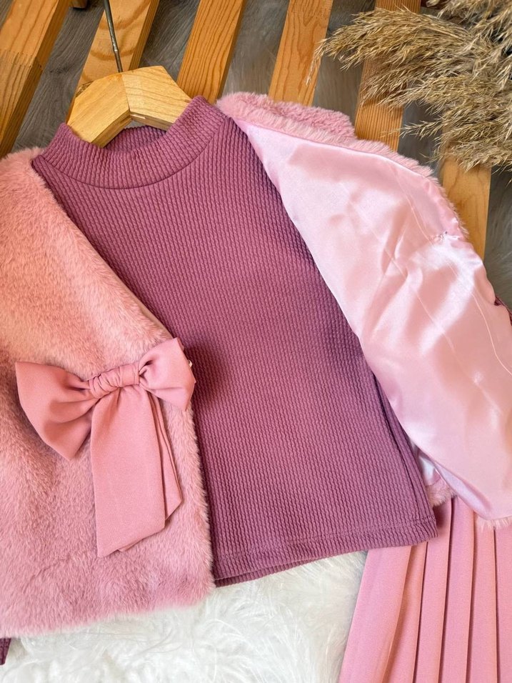 KÜRK YELEKLİ 3LÜ TAKIM - Görsel 2