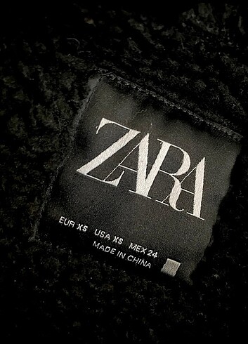 xs Beden siyah Renk Zara mont 