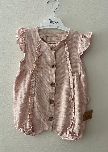 Fırfırlı Pembe Bebek Kız Tulum