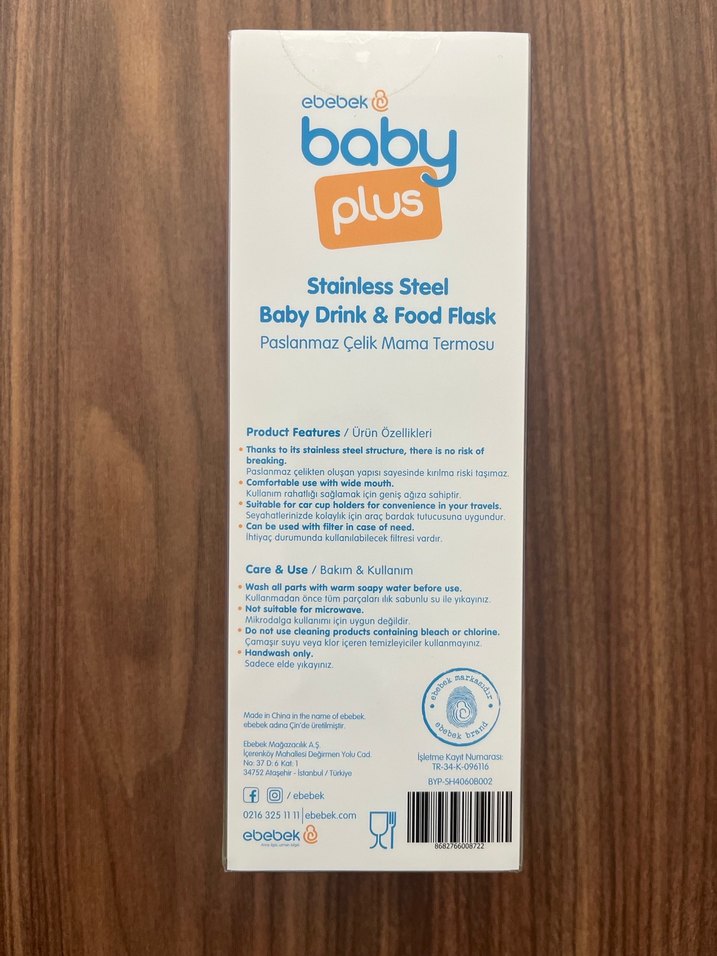 Renkli 350ml Bebek Termosu - Baby Plus-Mor - Görsel 2