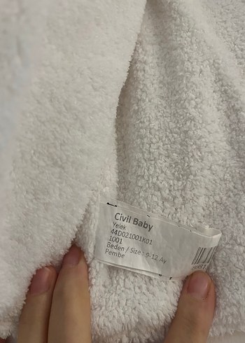 Kız Çocuk Beyaz Fermuarlı Yelek - Görsel 3