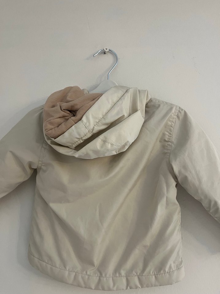 Gri Nakışlı Kapüşonlu Erkek Çocuk Ceketi - Görsel 5