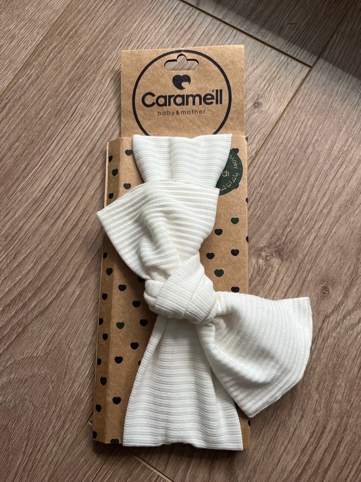 Caramell Bağlamalı Beyaz Saç Bandı 2 adet - Görsel 3