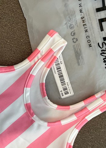 6-9 Ay Beden Kız Bebek Karpuz Desenli Pembe Mayo
