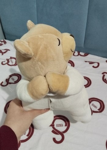 Beyaz Yumuşak Ayıcık Peluş Oyuncak uyku arkadaşı - Görsel 3