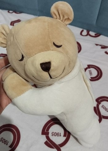 Beyaz Yumuşak Ayıcık Peluş Oyuncak uyku arkadaşı - Görsel 2