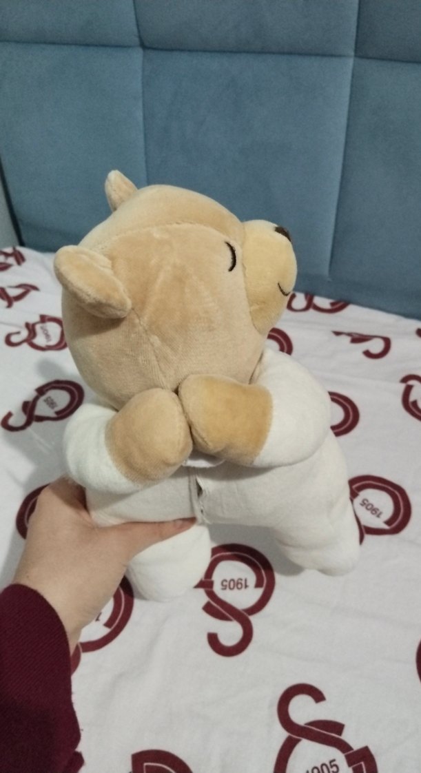 Beyaz Yumuşak Ayıcık Peluş Oyuncak uyku arkadaşı - Görsel 3