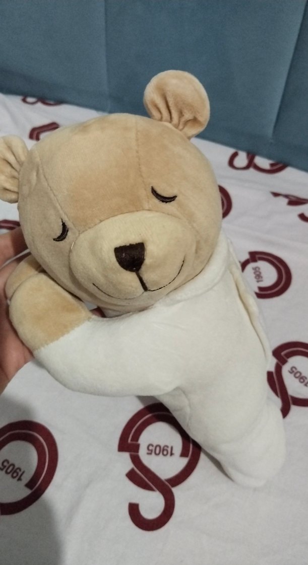Beyaz Yumuşak Ayıcık Peluş Oyuncak uyku arkadaşı - Görsel 2