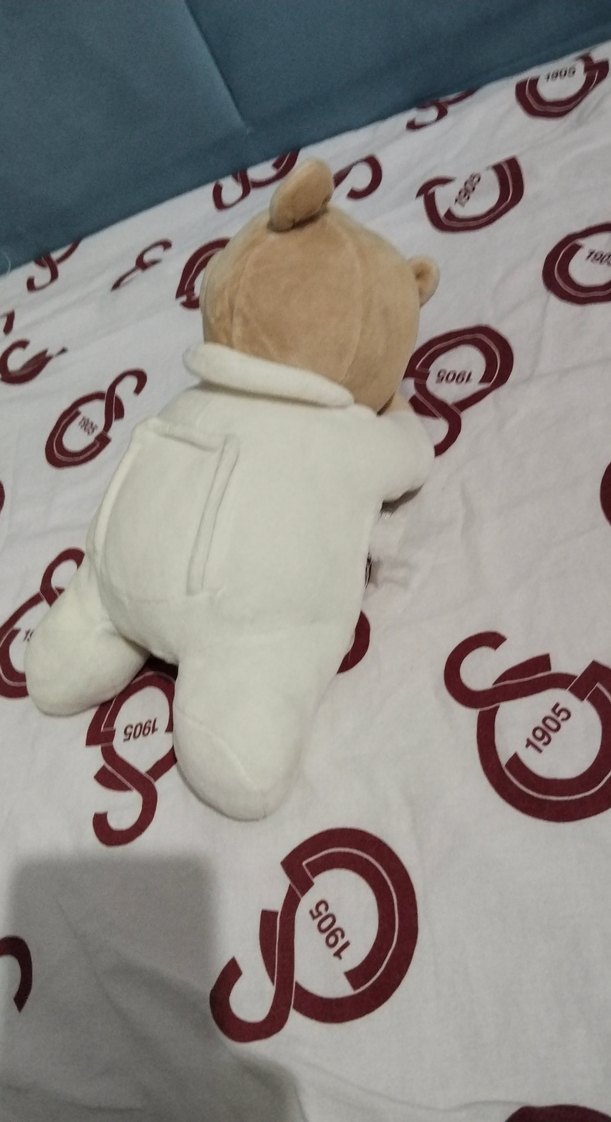 Beyaz Yumuşak Ayıcık Peluş Oyuncak uyku arkadaşı - Görsel 4