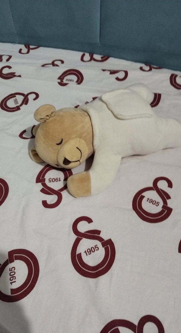 Beyaz Yumuşak Ayıcık Peluş Oyuncak uyku arkadaşı - Görsel 5