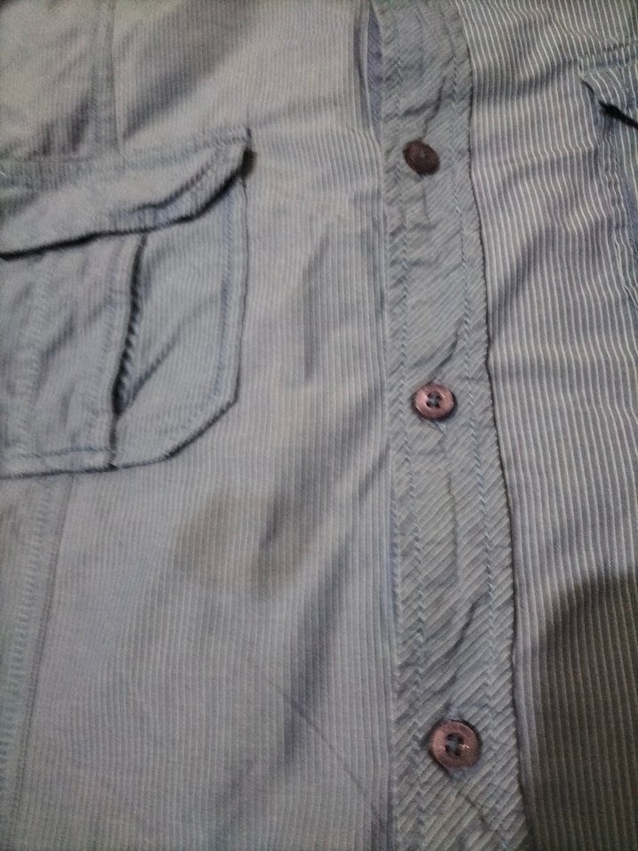 Erkek Mavi Denim Kısa Kollu Gömlek - Görsel 3