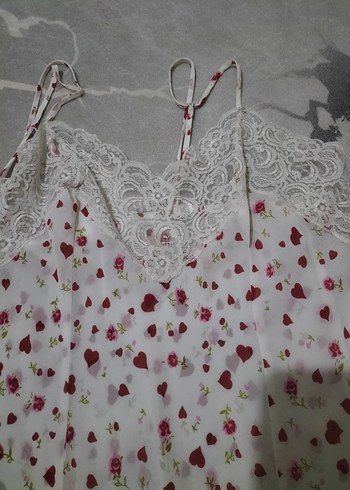 Dantel Detaylı Beyaz Uzun Bohem gecelik - Görsel 2