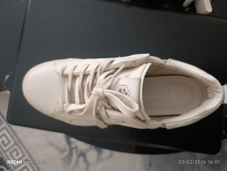 Beyaz Bağcıklı Kadın Spor Ayakkabı - Görsel 5