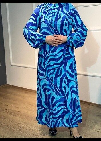 xl Beden Viskon Elbise S-M-L-Xl