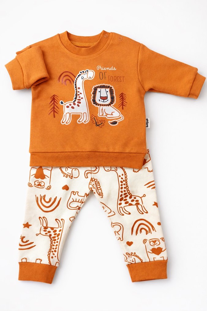 Kahverengi Uzun Kollu Bebek Takımı - Görsel 2