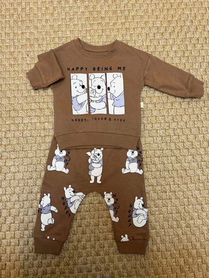 Kahverengi Baskılı Erkek Bebek Takımı - Görsel 2