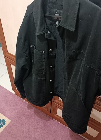 Oversize siyah kot ceket 
