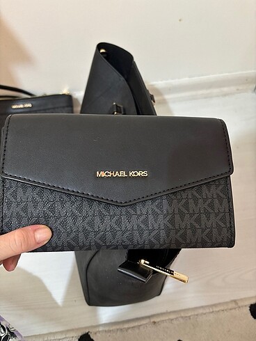  Beden siyah Renk Michael Kors Siyah 3lü Çanta Seti
