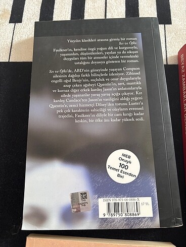 William Faulkner Ses ve Öfke Kitap