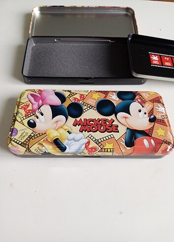 Mickey mouse teneke kalem kutusu koleksiyonluk 