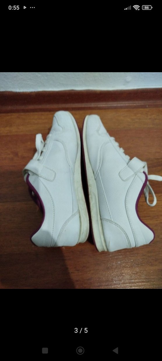 Beyaz Bağcıklı Kadın Spor Ayakkabı - Görsel 4