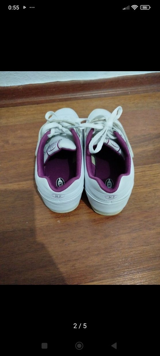 Beyaz Bağcıklı Kadın Spor Ayakkabı - Görsel 5