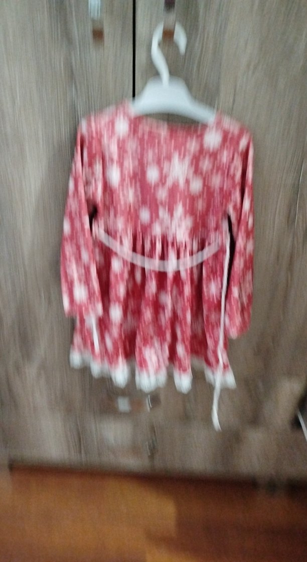 Kız Çocuk Uzun Kollu Dantel Detaylı Elbise - Görsel 3