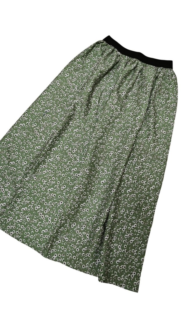 Yeşil Piliseli Uzun Kadın Etek çocuk etek - Görsel 3