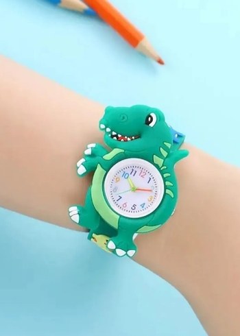 Yeşil Dinozor Desenli Çocuk Kol Saati - Görsel 2