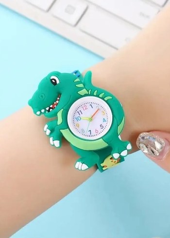 Yeşil Dinozor Desenli Çocuk Kol Saati - Görsel 3
