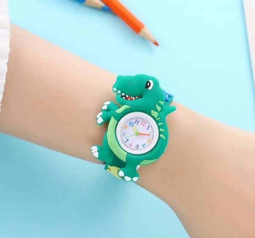 Yeşil Dinozor Desenli Çocuk Kol Saati - Görsel 2