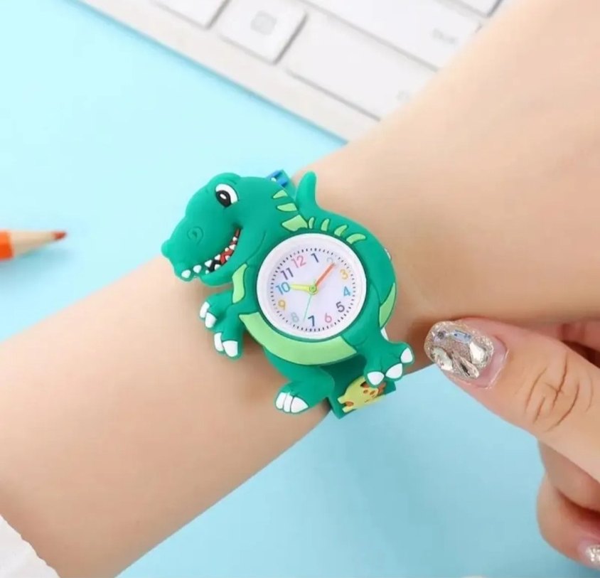 Yeşil Dinozor Desenli Çocuk Kol Saati - Görsel 3