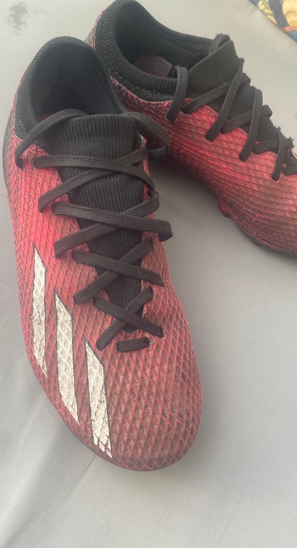 Koyu Kırmızı Bağcıklı Erkek Futbol Ayakkabısı - Görsel 4