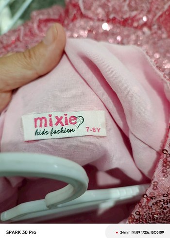 Kız Çocuk Pembe Payetli Fırfırlı Elbise - Görsel 5