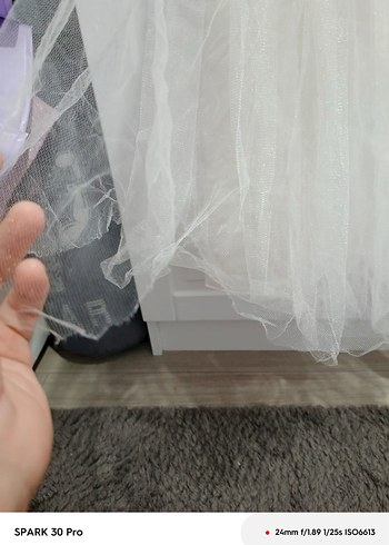 Kız Çocuk Beyaz Dantel Detaylı Kolsuz Elbise - Görsel 5