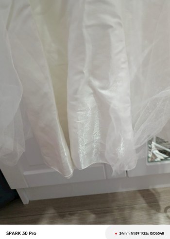 Kız Çocuk Beyaz Dantel Detaylı Kolsuz Elbise - Görsel 3