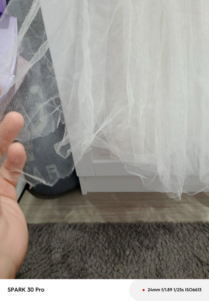 Kız Çocuk Beyaz Dantel Detaylı Kolsuz Elbise - Görsel 5