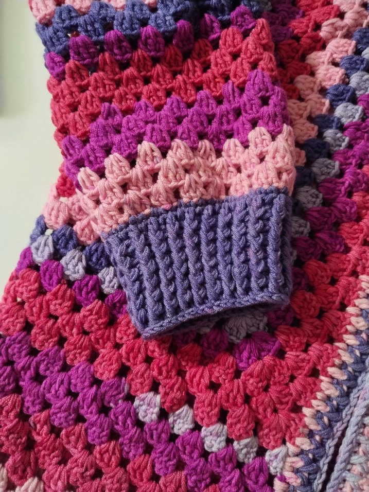 Renkli Bohem Örgü Kadın Hırka - Görsel 3